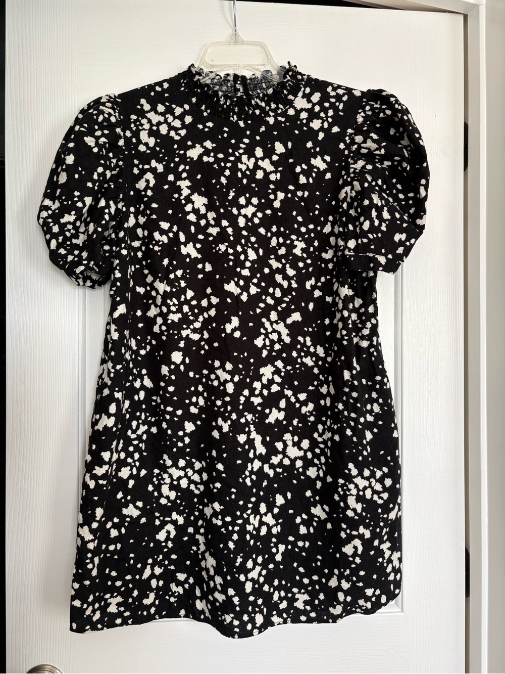 Who What Wear Black and White Speckled Midi Dress